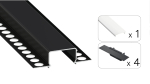 TEKKNI HORST Set, black, milky cover, 2.02 m